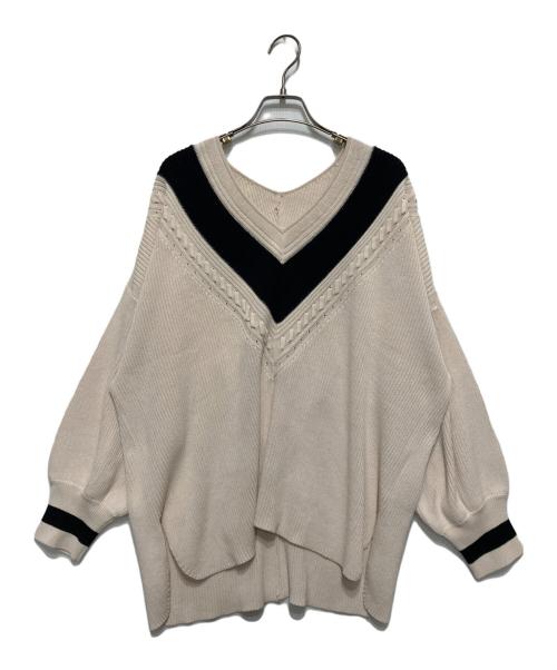 Diagram（ダイアグラム）Diagram (ダイアグラム) Vネックニット ホワイト サイズ:Sの古着・服飾アイテム