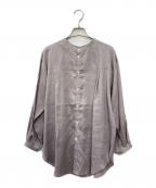 nano・universeナノ・ユニバース）の古着「バンドカラーブラウス」｜グレー