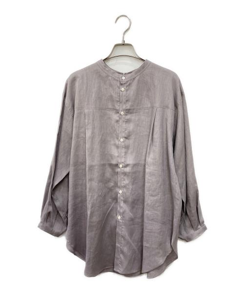 nano・universe（ナノ・ユニバース）nano・universe (ナノ・ユニバース) バンドカラーブラウス グレー サイズ:Freeの古着・服飾アイテム