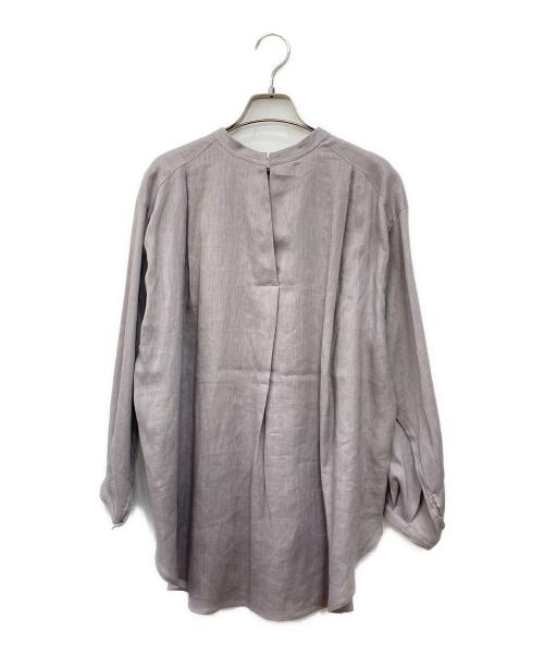 nano・universe（ナノ・ユニバース）nano・universe (ナノ・ユニバース) バンドカラーブラウス グレー サイズ:Freeの古着・服飾アイテム