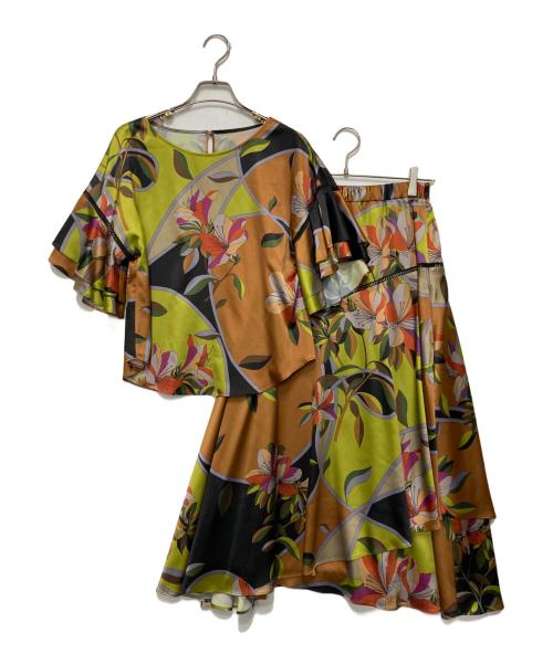 GRACE CONTINENTAL（（グレースコンチネンタル）GRACE CONTINENTAL (（グレースコンチネンタル) フラワープリントセットアップブラウス マルチカラー サイズ:Sの古着・服飾アイテム