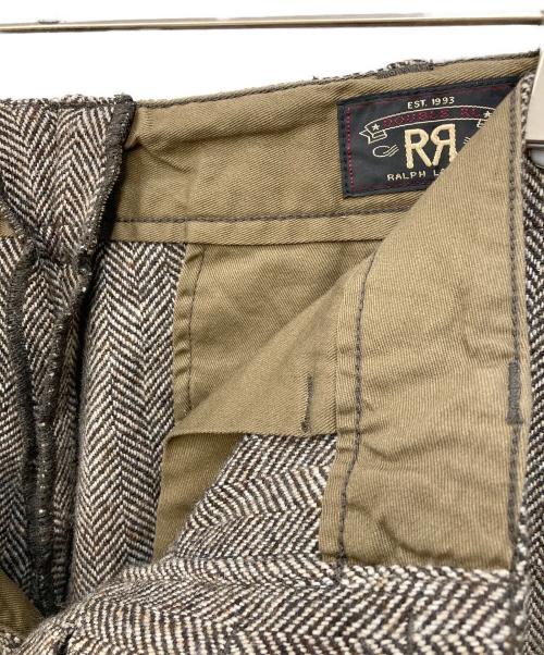 RRL（ダブルアールエル）RRL (ダブルアール) ヘリンボーンパンツ ブラウン サイズ:SIZE 96cm (W38)の古着・服飾アイテム
