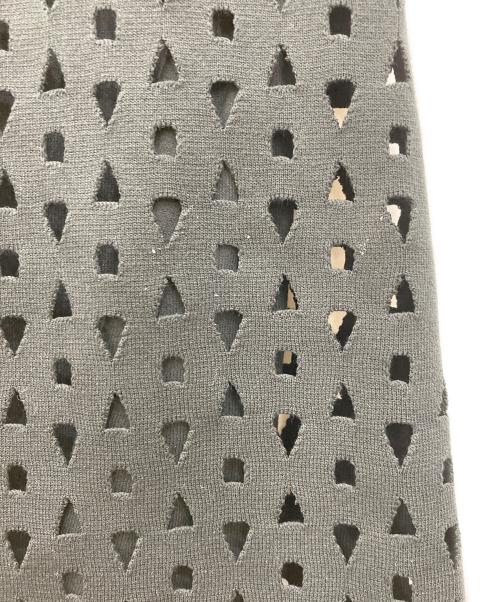 Sybilla（シビラ）Sybilla (シビラ) コットンフィットアイレットニットスカート ブラック サイズ:Mの古着・服飾アイテム