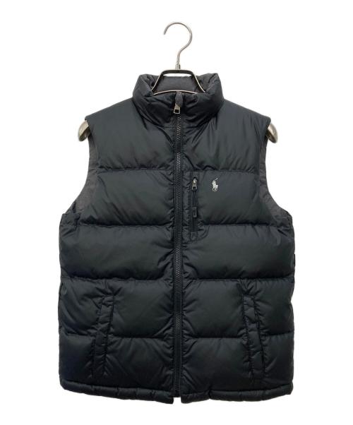 POLO RALPH LAUREN（ポロ・ラルフローレン）POLO RALPH LAUREN (ポロ・ラルフローレン) リバーシブルダウンベスト ブラック サイズ:SIZE M(10-12)の古着・服飾アイテム