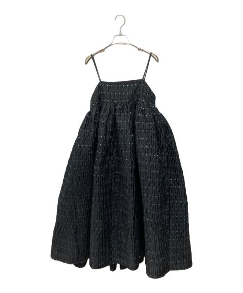 CAROLINA GLASER（カロリナ グレイサー）CAROLINA GLASER (カロリナ グレイサー) ラメドット キャミソール ワンピース ブラック サイズ:FREEの古着・服飾アイテム