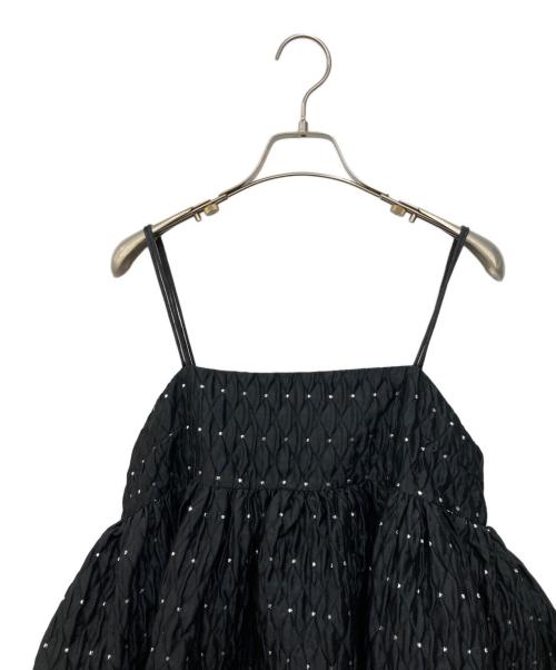 CAROLINA GLASER（カロリナ グレイサー）CAROLINA GLASER (カロリナ グレイサー) ラメドット キャミソール ワンピース ブラック サイズ:FREEの古着・服飾アイテム