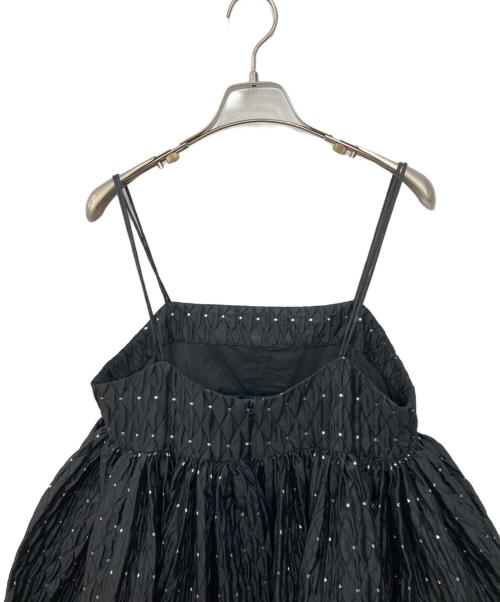 CAROLINA GLASER（カロリナ グレイサー）CAROLINA GLASER (カロリナ グレイサー) ラメドット キャミソール ワンピース ブラック サイズ:FREEの古着・服飾アイテム