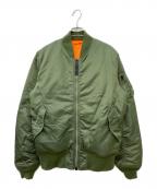ALPHAアルファ）の古着「MA-1ジャケット」｜グリーン