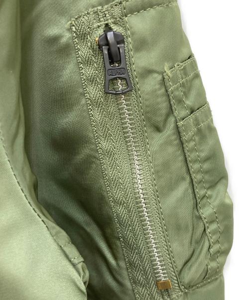 ALPHA（アルファ）ALPHA (アルファ) MA-1ジャケット グリーン サイズ:Lの古着・服飾アイテム