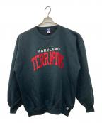 RUSSELL ATHLETICラッセルアスレチック）の古着「オールド刺繍スウェット」｜ブラック