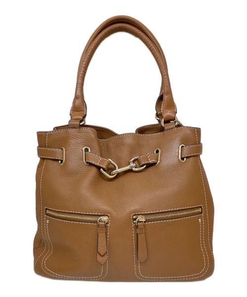 COLE HAAN（コールハーン）COLE HAAN (コールハーン) レザーハンドバッグ ブラウンの古着・服飾アイテム