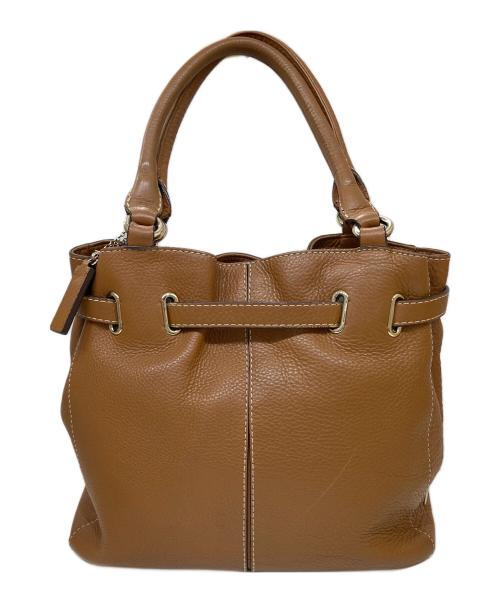 COLE HAAN（コールハーン）COLE HAAN (コールハーン) レザーハンドバッグ ブラウンの古着・服飾アイテム