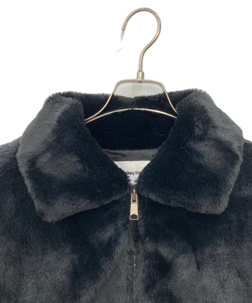 MONKEY TIME（モンキータイム）MONKEY TIME (モンキータイム) MT FAUX FUR ZIP BLSN ブラック サイズ:XLの古着・服飾アイテム