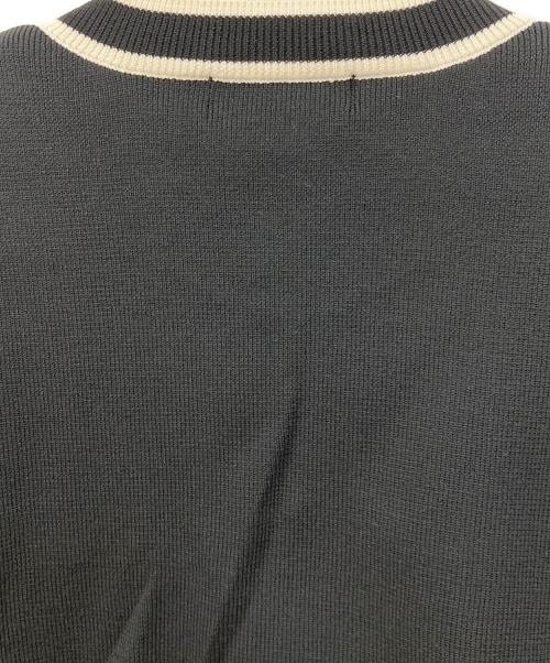 JUSGLITTY（ジャスグリッティー）JUSGLITTY (ジャスグリッティー) 配色ニットジャケットアンサンブル ブラック サイズ:SIZE 2の古着・服飾アイテム