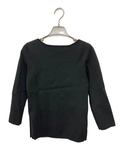 JUSGLITTY（ジャスグリッティー）JUSGLITTY (ジャスグリッティー) 配色ニットジャケットアンサンブル ブラック サイズ:SIZE 2の古着・服飾アイテム