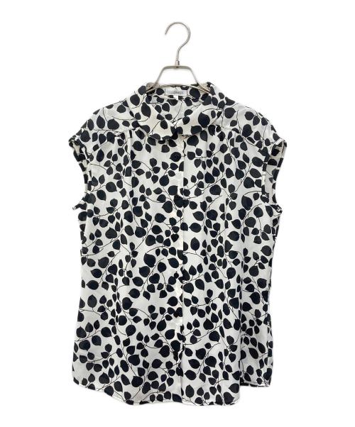 NARA CAMICIE（ナラカミーチェ）NARA CAMICIE (ナラカミーチェ) ノースリーブブラウス ホワイト×ブラック サイズ:SIZE 4 未使用品の古着・服飾アイテム