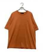 green label relaxingグリーンレーベルリラクシング）の古着「オーガニック ポンチ クルーネック Tシャツ」｜オレンジ