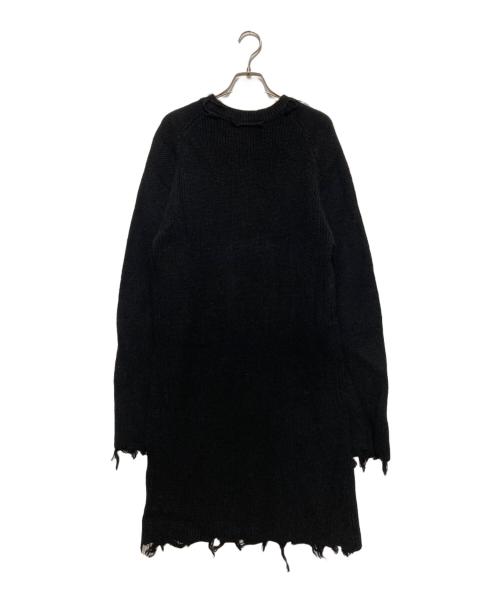 PERVERZE（パーバーズ）PERVERZE (パーバーズ) クラッシュニットワンピース ブラック サイズ:FREEの古着・服飾アイテム