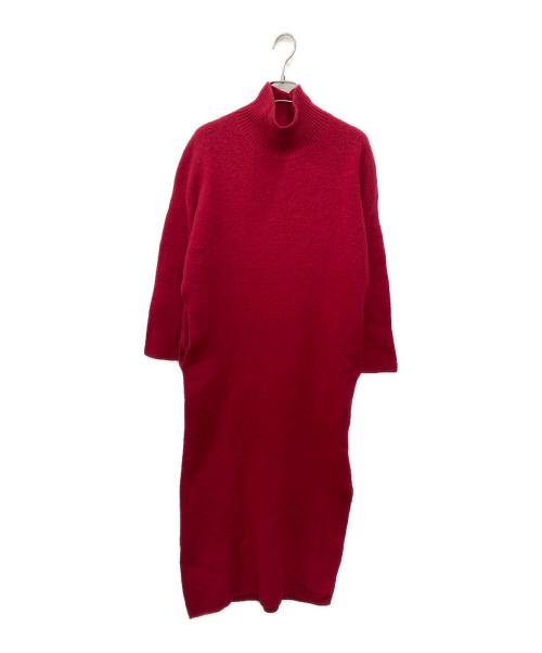 ISSEY MIYAKE（イッセイミヤケ）ISSEY MIYAKE (イッセイミヤケ) STRETCHY ニットワンピース レッド サイズ:SIZE 2の古着・服飾アイテム