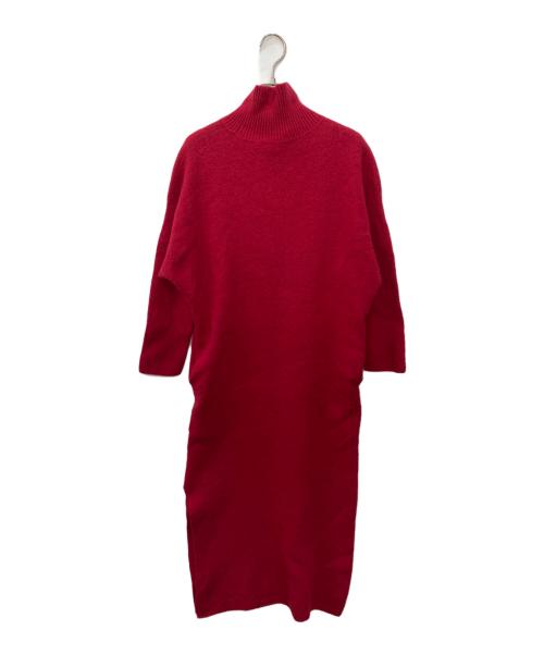 ISSEY MIYAKE（イッセイミヤケ）ISSEY MIYAKE (イッセイミヤケ) STRETCHY ニットワンピース レッド サイズ:SIZE 2の古着・服飾アイテム
