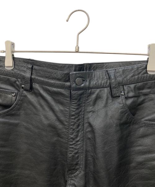 HORN WORKS（ホーンワークス）HORN WORKS (ホーンワークス) レザーパンツ ブラック サイズ:40の古着・服飾アイテム
