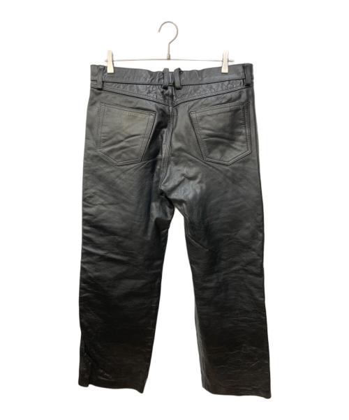 HORN WORKS（ホーンワークス）HORN WORKS (ホーンワークス) レザーパンツ ブラック サイズ:SIZE38の古着・服飾アイテム