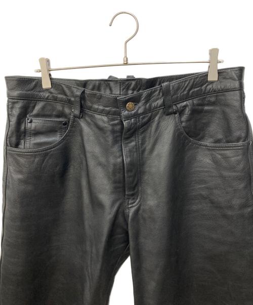 HORN WORKS（ホーンワークス）HORN WORKS (ホーンワークス) レザーパンツ ブラック サイズ:SIZE38の古着・服飾アイテム