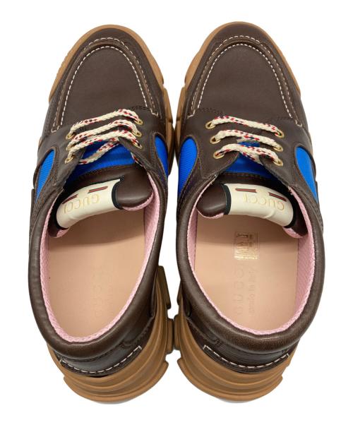GUCCI（グッチ）GUCCI (グッチ) BOATREK SNEAKER LEATHER ブラウン サイズ:SIZE 11の古着・服飾アイテム