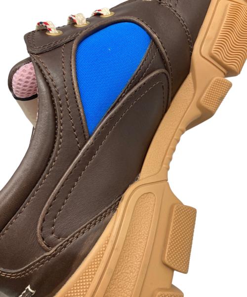 GUCCI（グッチ）GUCCI (グッチ) BOATREK SNEAKER LEATHER ブラウン サイズ:SIZE 11の古着・服飾アイテム