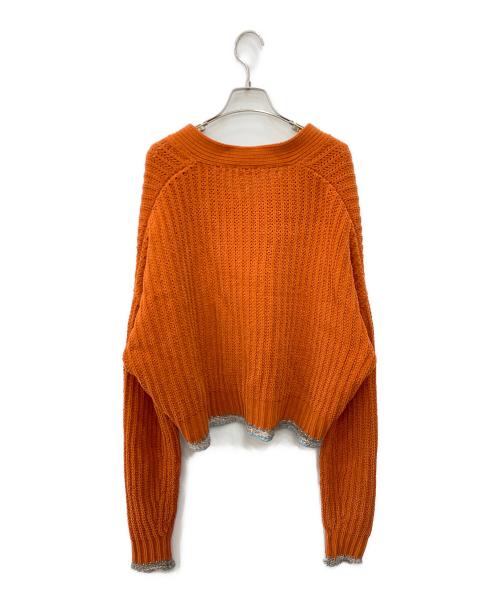 DIESEL（ディーゼル）DIESEL (ディーゼル) M-AUGUSTA ニットカーディガン オレンジ サイズ:Sの古着・服飾アイテム