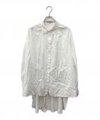23区ニジュウサンク）の古着「ハイカウントコットン ギャザー シャツ」｜ホワイト