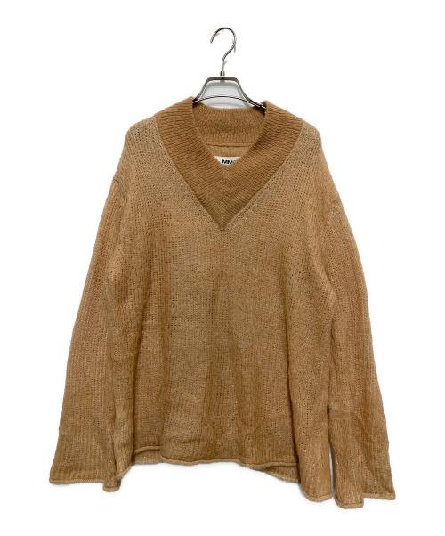 MM6 Maison Margiela（エムエムシックスメゾンマルジェラ）MM6 Maison Margiela (エムエムシックスメゾンマルジェラ) モヘア混ニット ベージュ サイズ:Sの古着・服飾アイテム