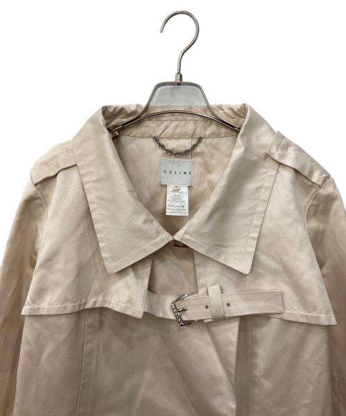 CELINE（セリーヌ）CELINE (セリーヌ) シルク混ミドル丈トレンチコート ベージュ サイズ:SIZE 40の古着・服飾アイテム