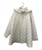 CAROLINA GLASERカロリナ グレイサー）の古着「Aライン キルティングコート」｜ホワイト