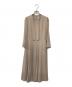 CELFORD（セルフォード）の古着「ボウタイプリーツワンピース」｜ベージュ