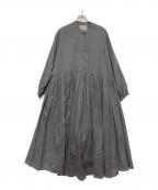 BEARDSLEYビアズリー）の古着「ギャザーワンピース」｜グレー