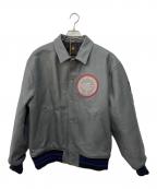 RATSラッツ）の古着「LEATHER AWARD JACKET/レザーアワードジャケット/スタジャン」｜グレー