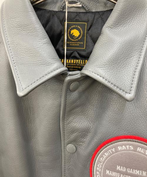 RATS（ラッツ）RATS (ラッツ) LEATHER AWARD JACKET/レザーアワードジャケット/スタジャン グレー サイズ:XXLの古着・服飾アイテム