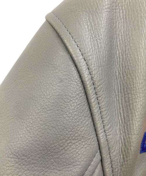 RATS（ラッツ）RATS (ラッツ) LEATHER AWARD JACKET/レザーアワードジャケット/スタジャン グレー サイズ:XXLの古着・服飾アイテム