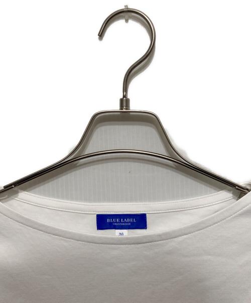 BLUE LABEL CRESTBRIDGE（ブルーレーベルクレストブリッジ）BLUE LABEL CRESTBRIDGE (ブルーレーベルクレストブリッジ) 7分袖カットソー ホワイト サイズ:38の古着・服飾アイテム