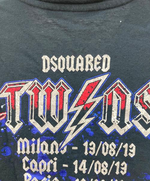 DSQUARED2（ディースクエアード）DSQUARED2 (ディースクエアード) ダメージTシャツ ブラック サイズ:XSの古着・服飾アイテム