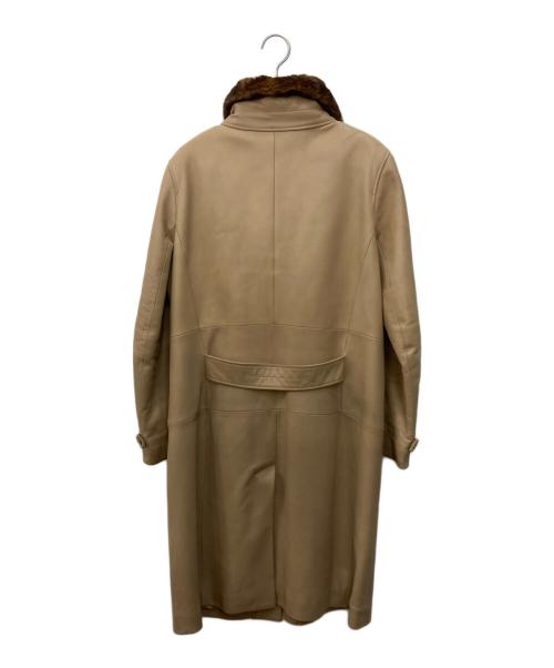 LOEWE（ロエベ）LOEWE (ロエベ) オールドオリタグカラーラムレザーコート ブラウン サイズ:SIZE 44の古着・服飾アイテム