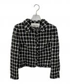 VALENTINOヴァレンティノ）の古着「ショート丈ツイードジャケット」｜ブラック