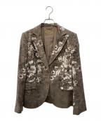 ETROエトロ）の古着「花柄2Bテーラードジャケット」｜ブラウン