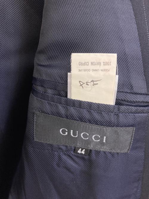 GUCCI（グッチ）GUCCI (グッチ) 2Bセットアップスーツ/ストライプスーツ ネイビー サイズ:SIZE 44の古着・服飾アイテム