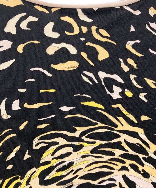 LEONARD（レオナール）LEONARD (レオナール) レオパードチュニック ブラウン サイズ:SIZE 42の古着・服飾アイテム