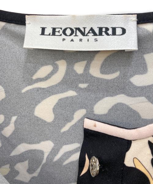 LEONARD（レオナール）LEONARD (レオナール) レオパードチュニック ブラウン サイズ:SIZE 42の古着・服飾アイテム