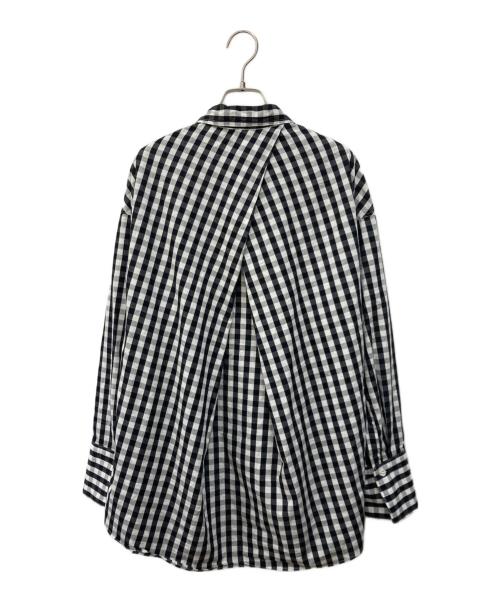 BEARDSLEY（ビアズリー）BEARDSLEY (ビアズリー) ギンガム ワッシャーシャツ ホワイト×ブラック サイズ:Freeの古着・服飾アイテム