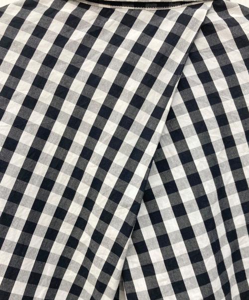 BEARDSLEY（ビアズリー）BEARDSLEY (ビアズリー) ギンガム ワッシャーシャツ ホワイト×ブラック サイズ:Freeの古着・服飾アイテム