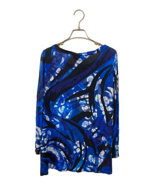 Emilio Pucci（エミリオ プッチ）Emilio Pucci (エミリオ プッチ) ロングスリーブカットソー ブルー サイズ:SIZE 42の古着・服飾アイテム